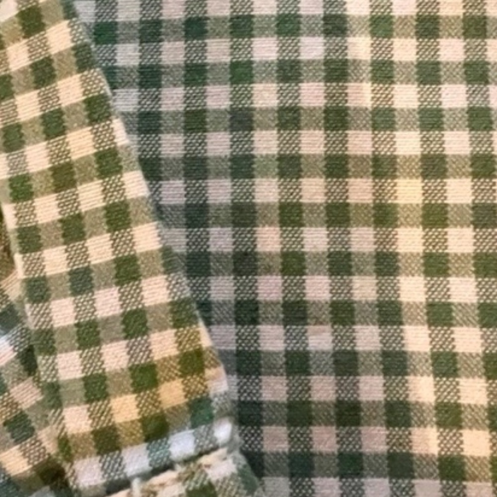 Summerweight J Crew Green Gingham L/S Button-down Oxford Shirt Sz Med Sl… - Picture 2 of 5